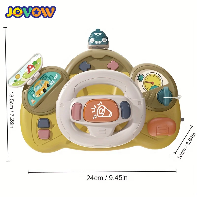 Infant Shining Simulation Steering Wheel Toys Children's Toy Kids Early Education Copilots Stroller Steering Wheel Vocal Toys