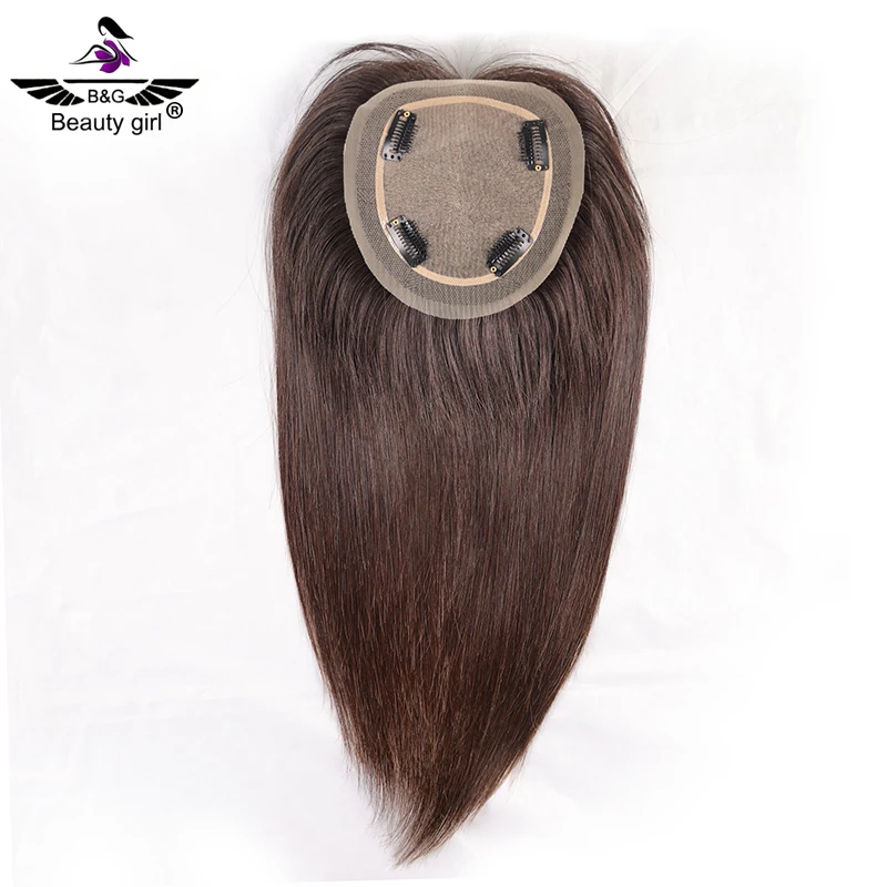 

Brown Color Swis Lace Natural Virgin European Human Hair Hand Made Silk Base Scalp With Swiss Lace Topper