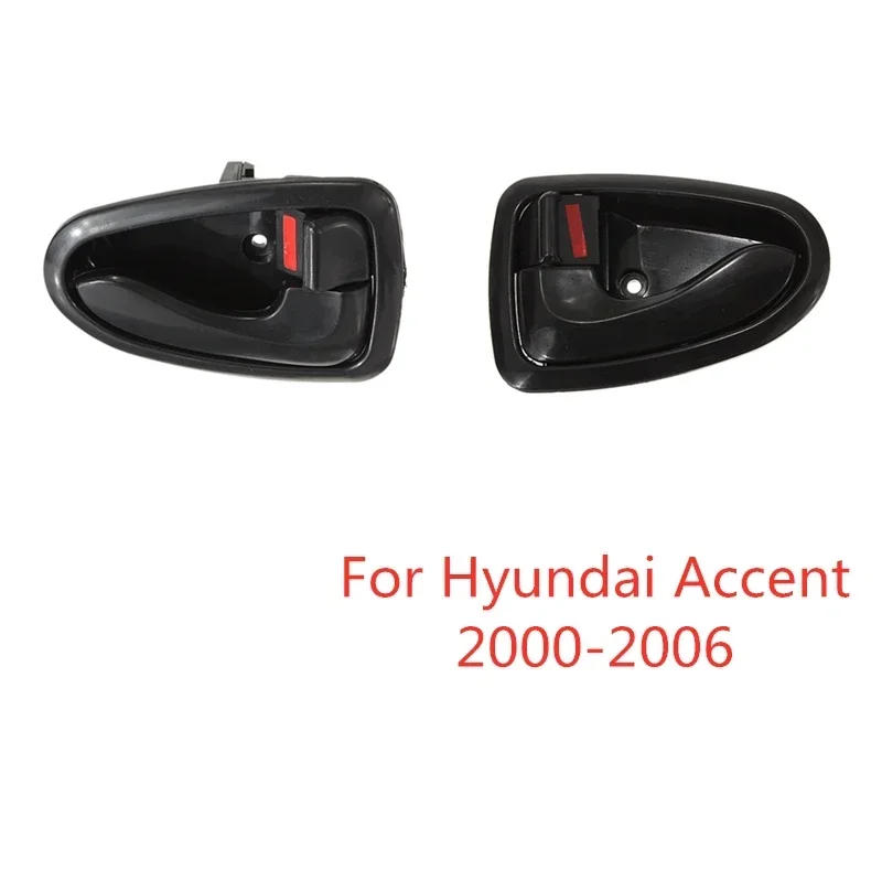 Czarna wewnętrzna wewnętrzna klamka przednich tylnych lewych prawych drzwi do Hyundai Accent 2000 2001 2002 2003 2004 2005 2006