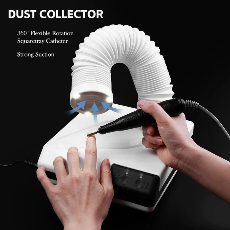 Dust Collecto Absorber Filter Extractor Purifying For Beauty Salon Nail Art Engraver Vacuum Cleaner