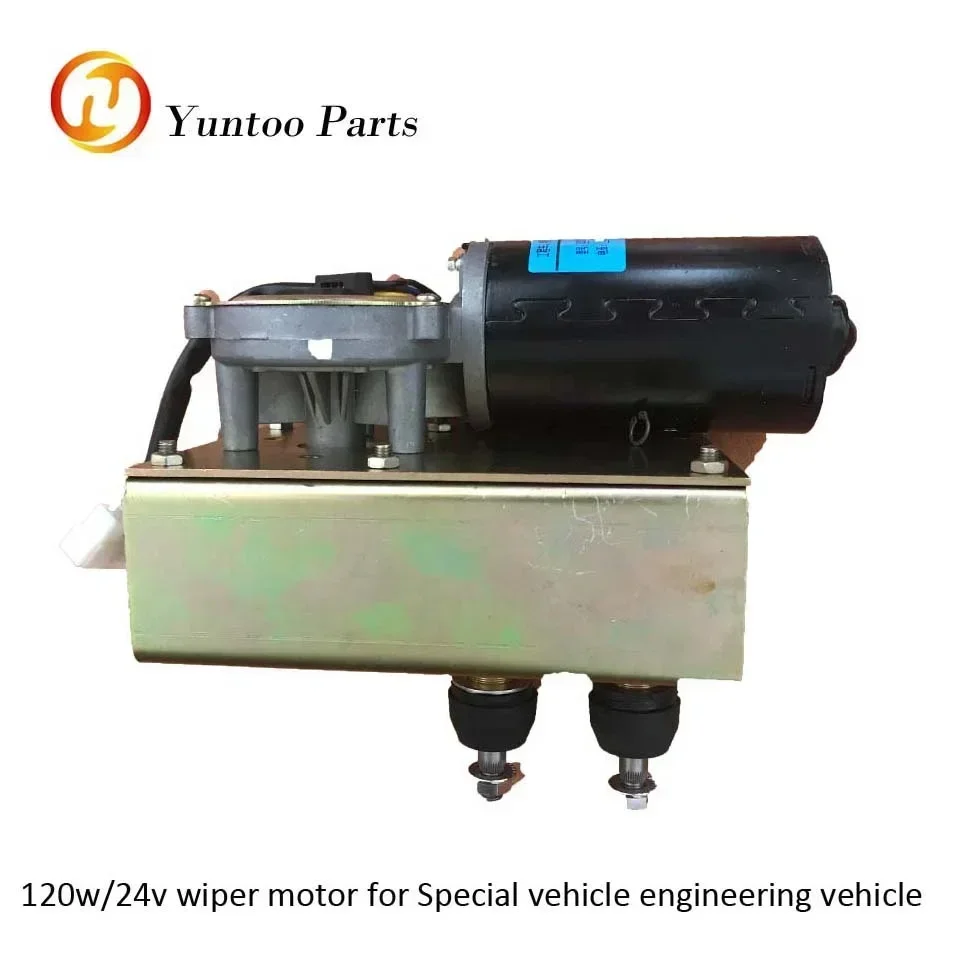 

2025 Hot Sale 120w 24V Wiper Motor with Stainless Steel Shaft Match 1000mm Arms and Blades