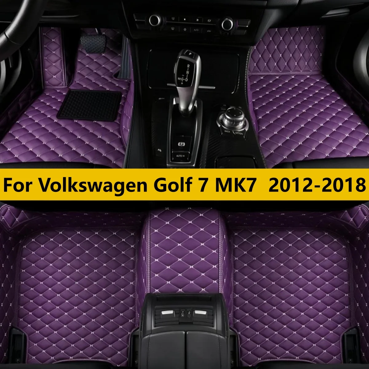 

Custom Car Floor Mats For Volkswagen Golf 7 MK7 2012 2013 2014 2015 2016 2017 2018 Leather auto accessories Car Carpet