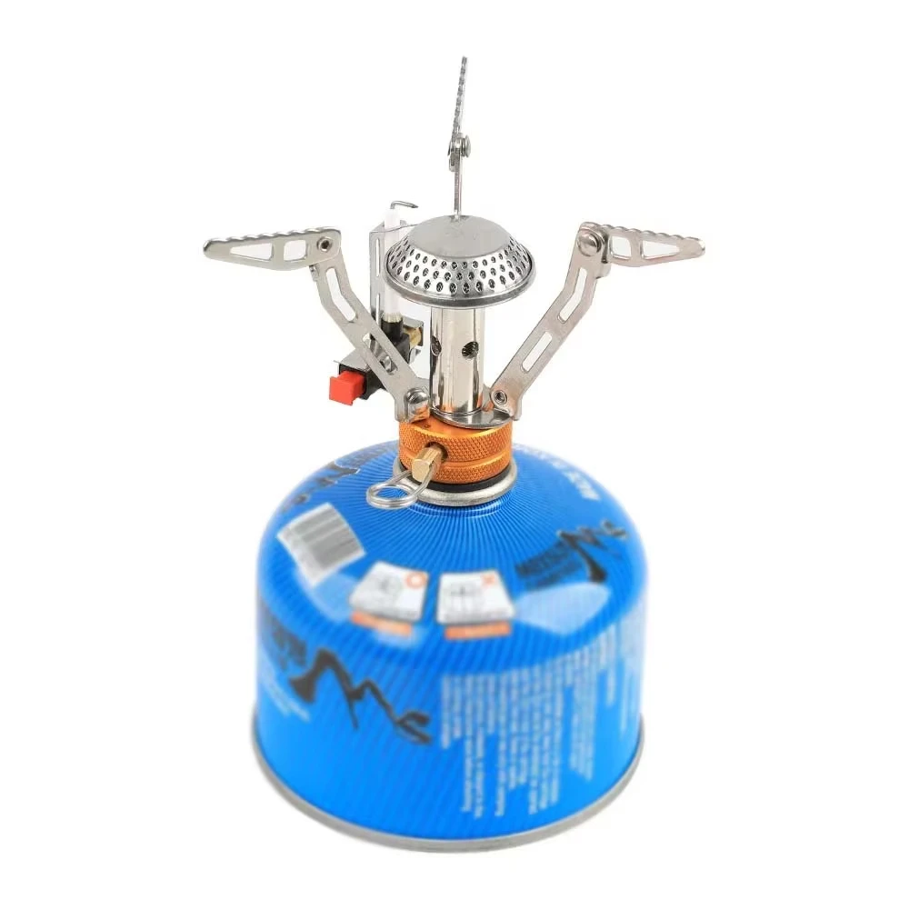 Mini Camping Gas Stove Head Folding Gas burner Ultralight small fire furance Picnic Kitchen hiking Survival cookware