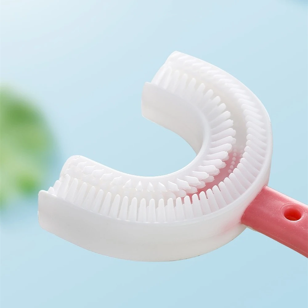 Baby Toothbrush Children 360 Degree U-shaped Child Toothbrush Teethers Soft Silicone Baby Brush Kids Teeth Oral Care Cleaning