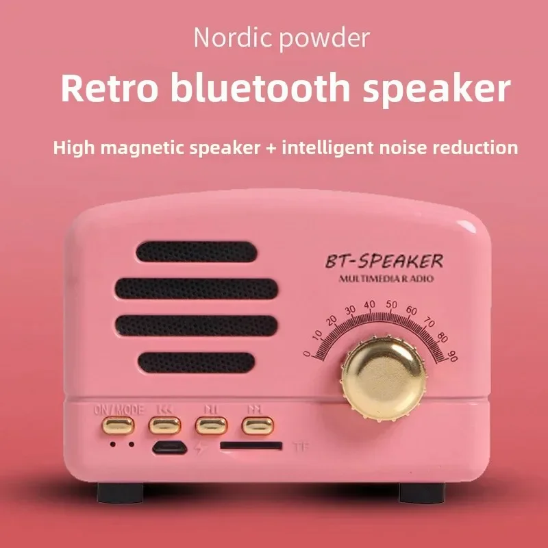 

Портативный уличный Bluetooth-динамик, беспроводной кард-ридер, мини-ретро-радио, новые электронные продукты, маленький звуковой ящик, пластиковый материал