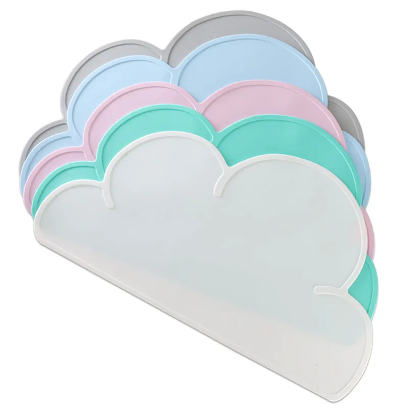 

1Pc Cloud Shape Silicone Placemat Heat Resistant Non-toxic Table Mat Children Baby Kids Meal Dinning Pad