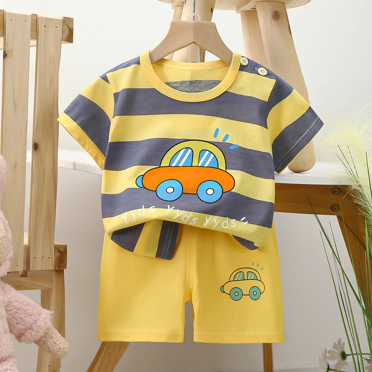 2023 Baby Boys Clothing Sets Summer Short Sleeve Cotton kids set 2Pcs leisure baby girls clothes