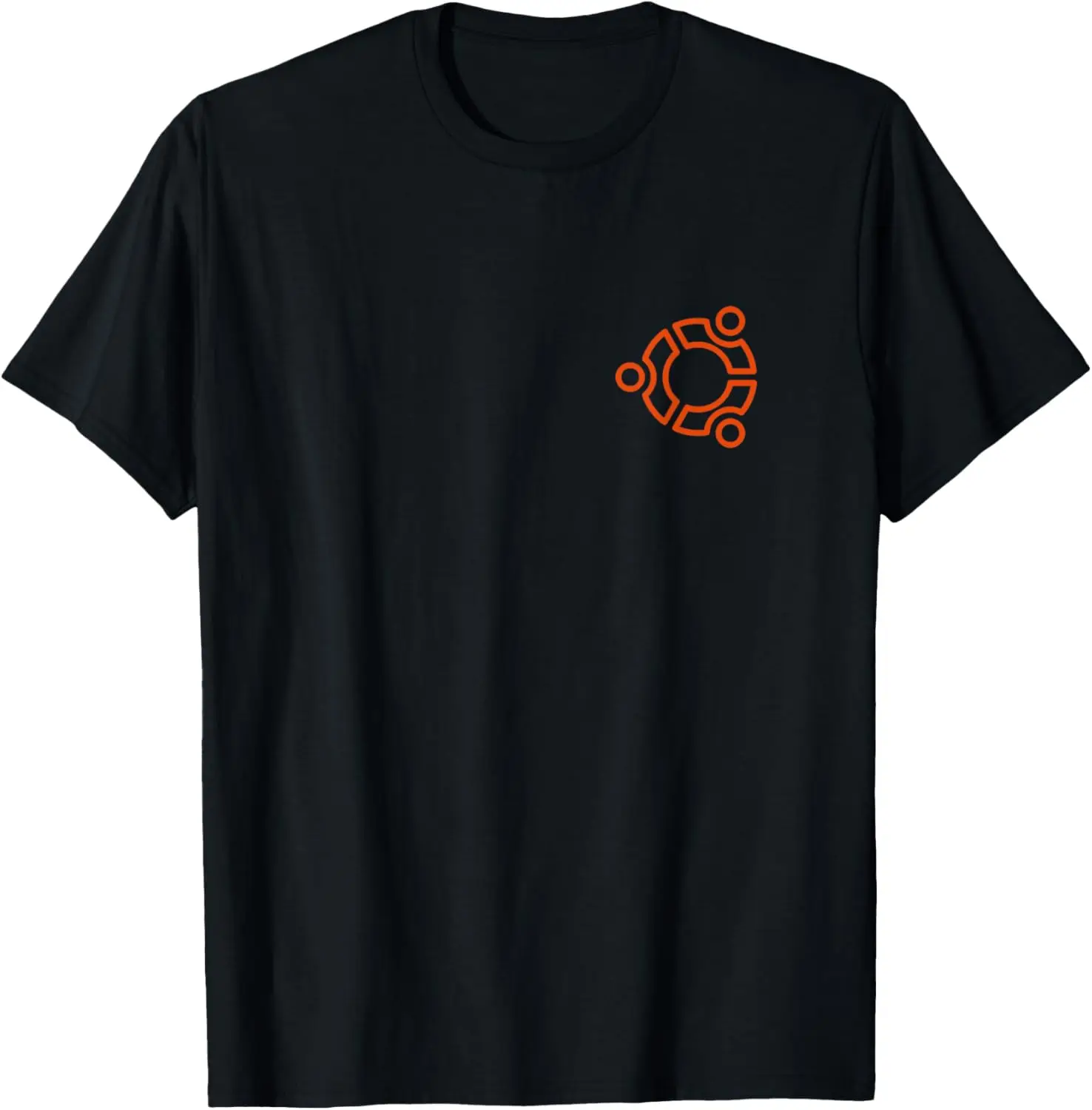 

Linux lovers tee with Orange Ubuntu Logo Open Source Os T-Shirt