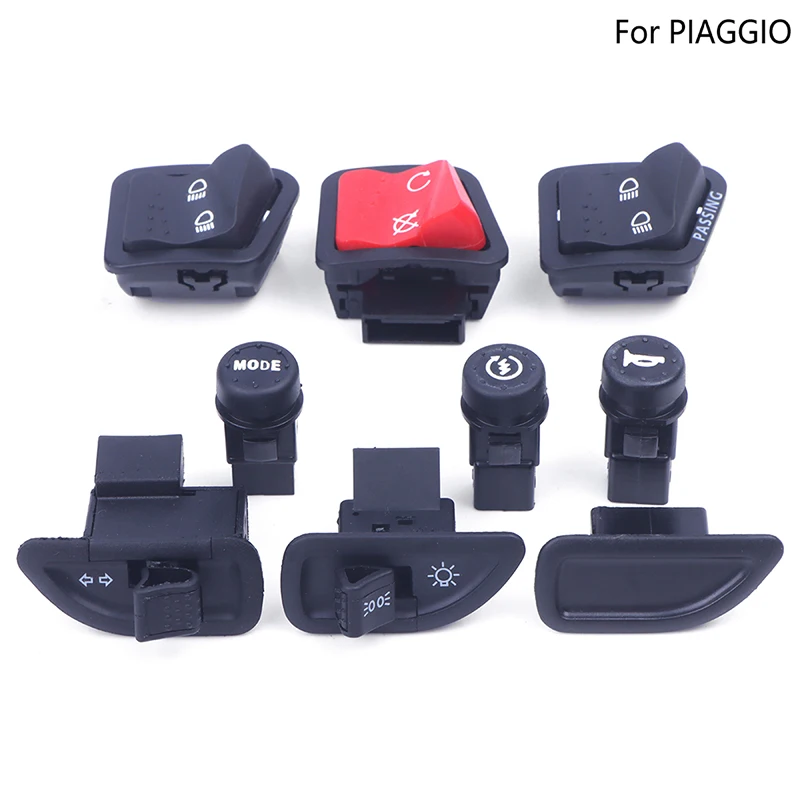 Motorcycle Switches Button Horn Turn Signal High Low Beam Electric Start Buttons Assembly For PIAGGIO Zip