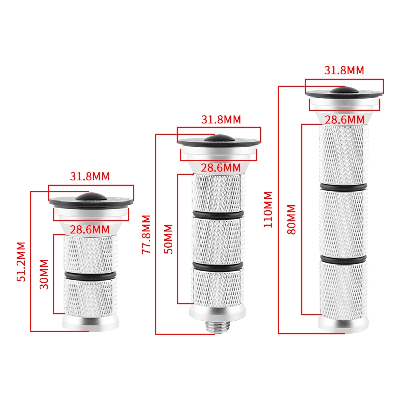 MUQZI Bicycle Fork Steerer 1-1/8 28.6mm Headset Top Cover Stem Top Cap Bike Fork Expander Plug Star Nut Plug Bolt