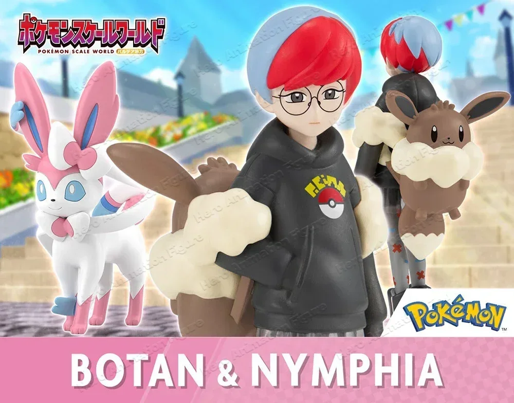 Оригинальная коллекционная фигурка Bandai Pokemon Scale World Sylveon Botan Nymphia Kawaii, в наличии, аниме-кукла, модель, игрушка, подарок