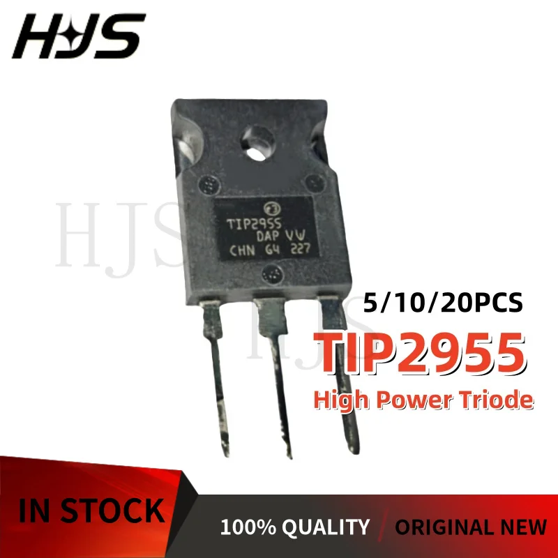 5-20PCS TIP2955 TIP 2955 TO-247 High Power Triode Electronic Components Brand New In Stock