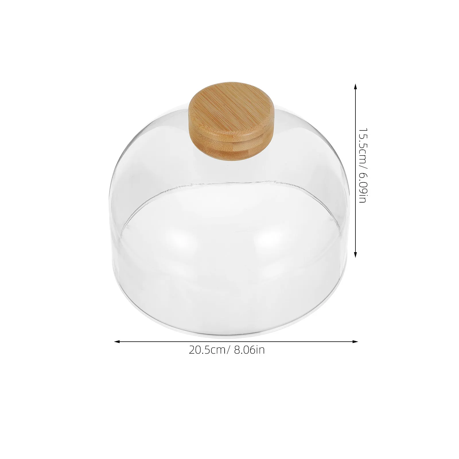 Cake Stand Wedding Dessert Display Elegant Glass Dome Natural Wood Tray Party Fruit Cake Plate Fruit Plate - view 5