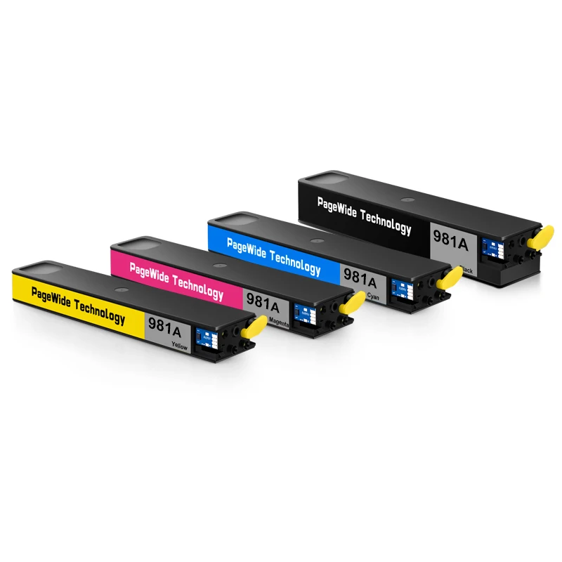 لخراطيش الحبر الكاملة HP 981A مع حبر الصباغ لـ HP PageWide Enterprise Color 586dn 556xh 586z 586f 556 586 E55650 E58650 #2