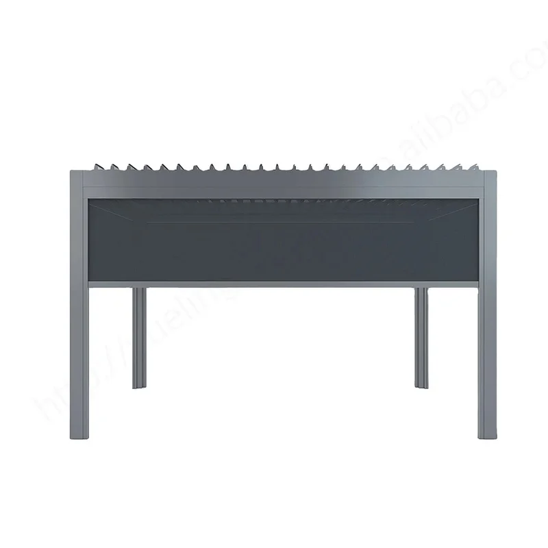 Bioclimatic Aluminum Louvered Pergola Motorized Waterproof Powder Coated Prefab Eco-Friendly Customizable Sizes House