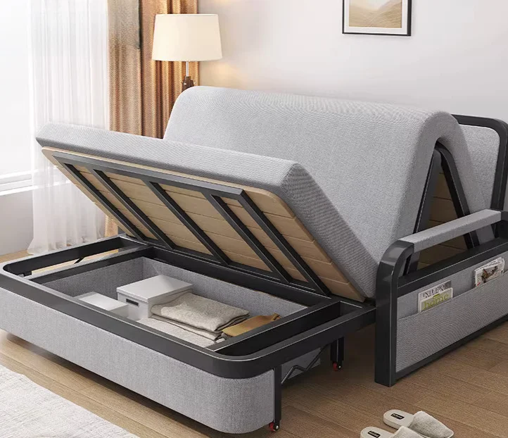 Folding bed, sofa bed, single bed, lunch bed, adult foldable and stretchable bed