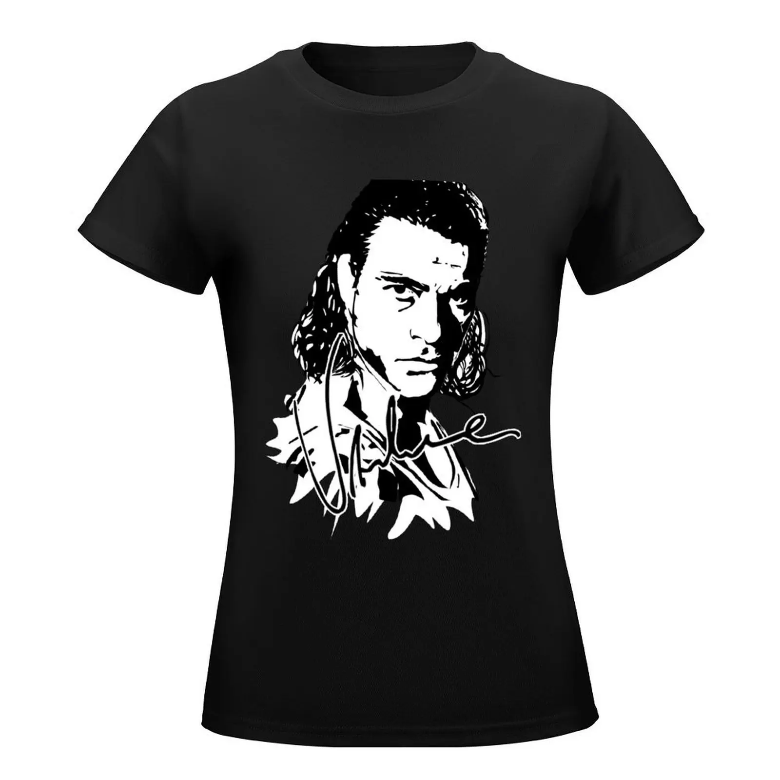 Jean Claude Van Damme Ink Portrait T-Shirt summer tops lady clothes funny t-shirt dress for Women graphic