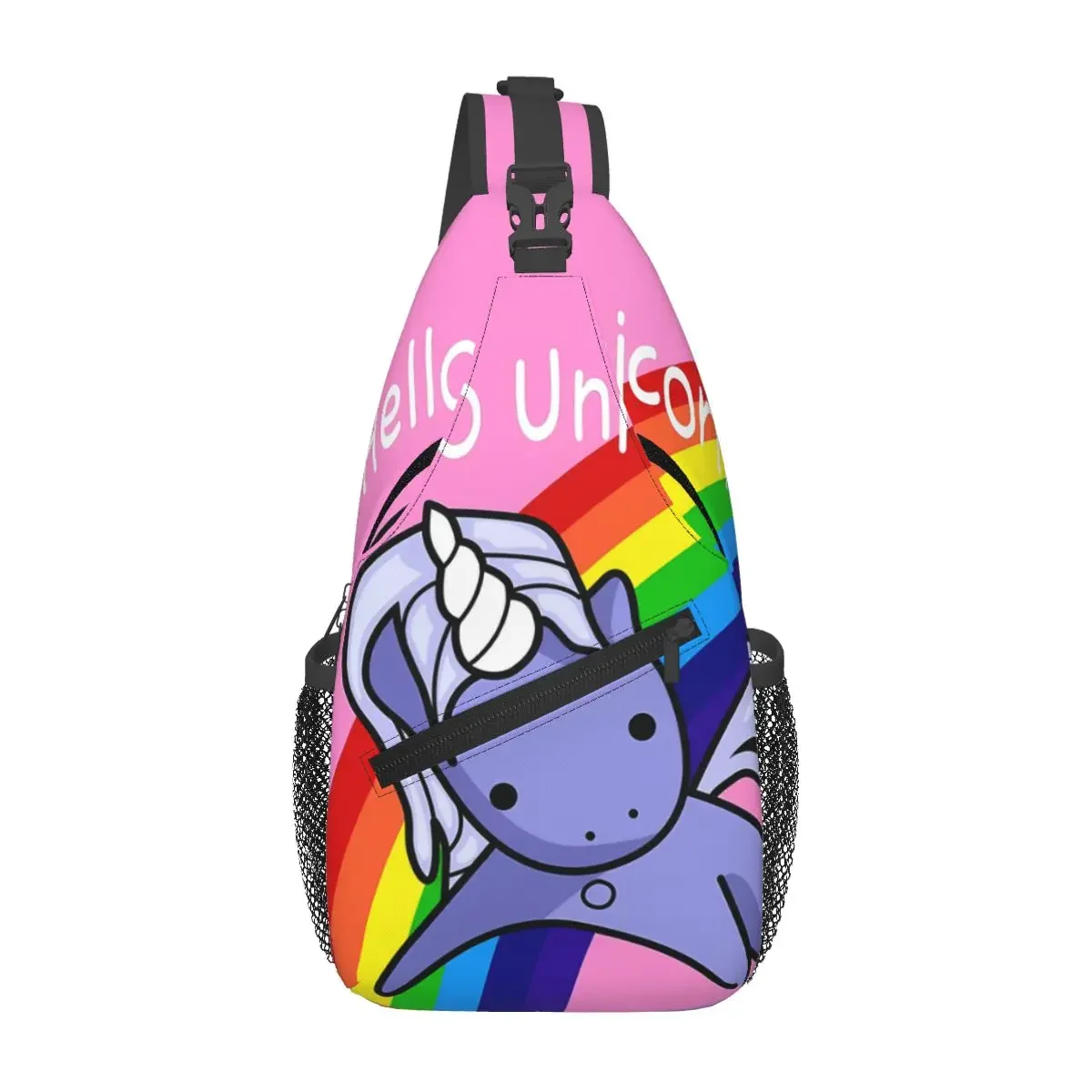 Takeshi Kovaks Hello Unicorn Chest Bag Personalized Large capacity School Cross chest bag Multi-Style