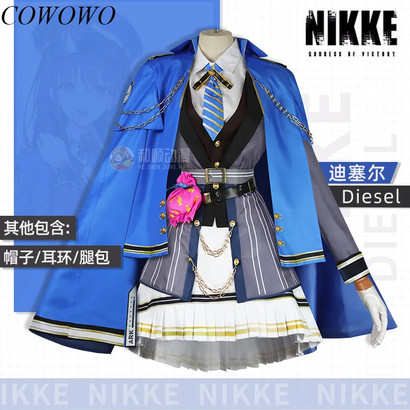 COWOWO Anime! NIKKE The Goddess Of Victory Diesel Lovely Sailor Suit Cool Uniform Cosplay Costume Halloween Party Outfit Women