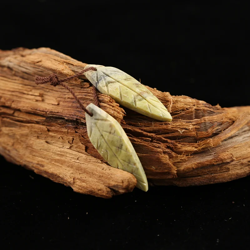 B&F Serpentine Earring Beads for Jewelry Making, Handmade Natural stones beads, Stones for jewelry Making Supplies