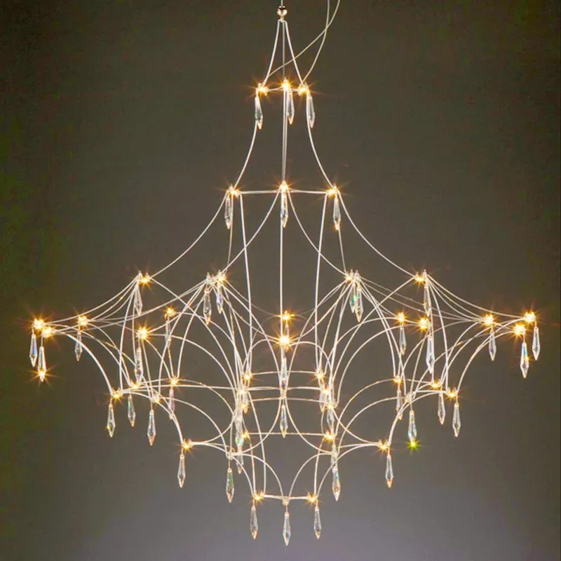 

Хрустальная люстра для гостиной, столовой, спальни, подвесные светильники для потолка, дизайн с золотым блеском, современный домашний светодиодный подвесной светильник
