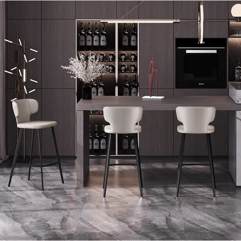 Ultralightfashion Bar Stools Nordic Luxury Gaming Sturdy Italian Bar Stools Nordic American Barber Metal Cadeira Home Furniture