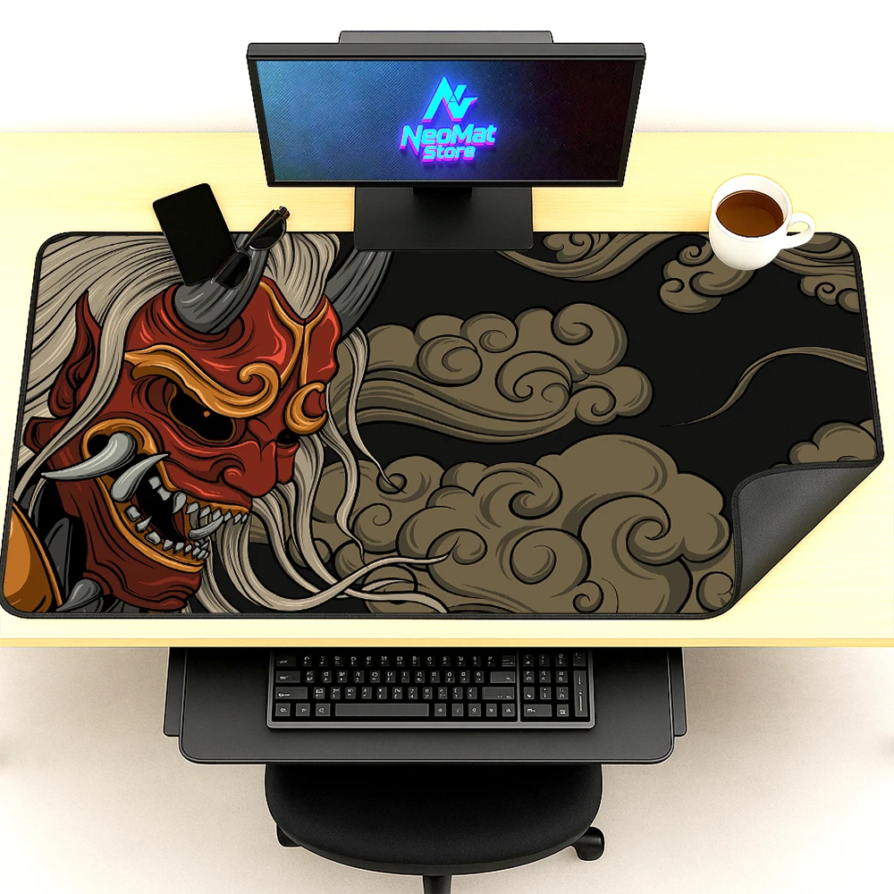 

Mousepad Samurai Japanese Xxl Mouse Pad 1200mm Anime Desk Mat Aesthetic Large Gaming Mat Giant Non-slip Rubber Carpet 1000x500