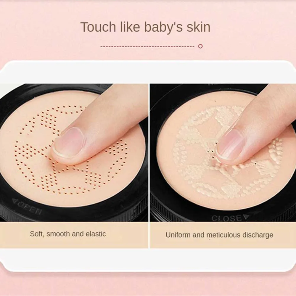 BB CC Air Cushion Base Foundation with Mushroom Head Moisturizing Hydrating Concealer Brighten Skin Tone Oil-control Makeup