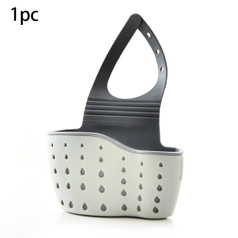 

1pc Home Storage Drain Basket Kitchen Sink Holder Adjustable Soap Sponge Shlf Hanging Drain Basket Bag Kitchen Accessories