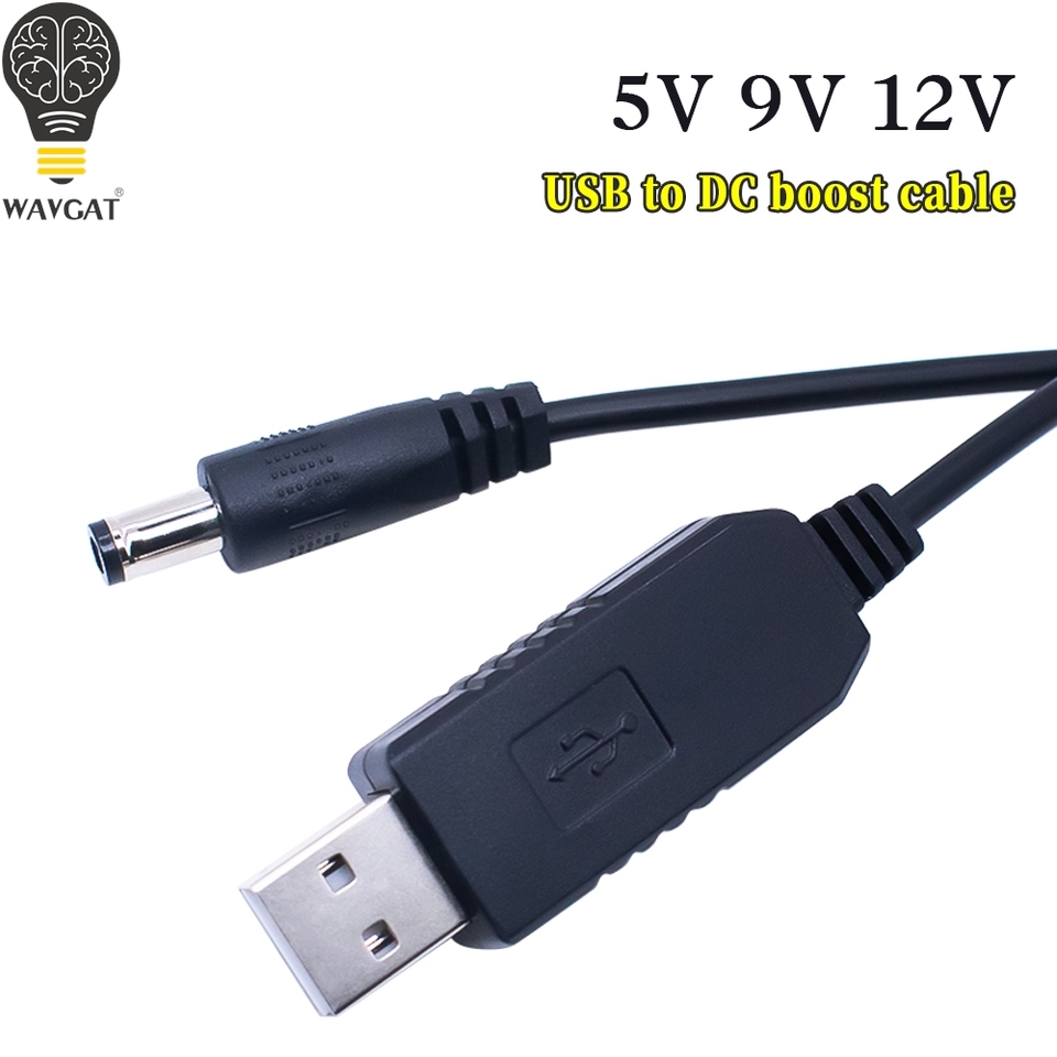  USB power boost line DC 5V to DC 5V 9V 12V Step UP Module USB Converter Adapter Cable 2.1x5.5mm Male Connector Converter 