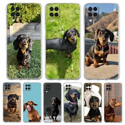Dachshund Silhouette Dog cute Phone Case For Samsung A13 A33 A35 A55 A73 A53 A23 A51 A71 A21S A31 A41 A05s A03S A15 A25 5G Cover