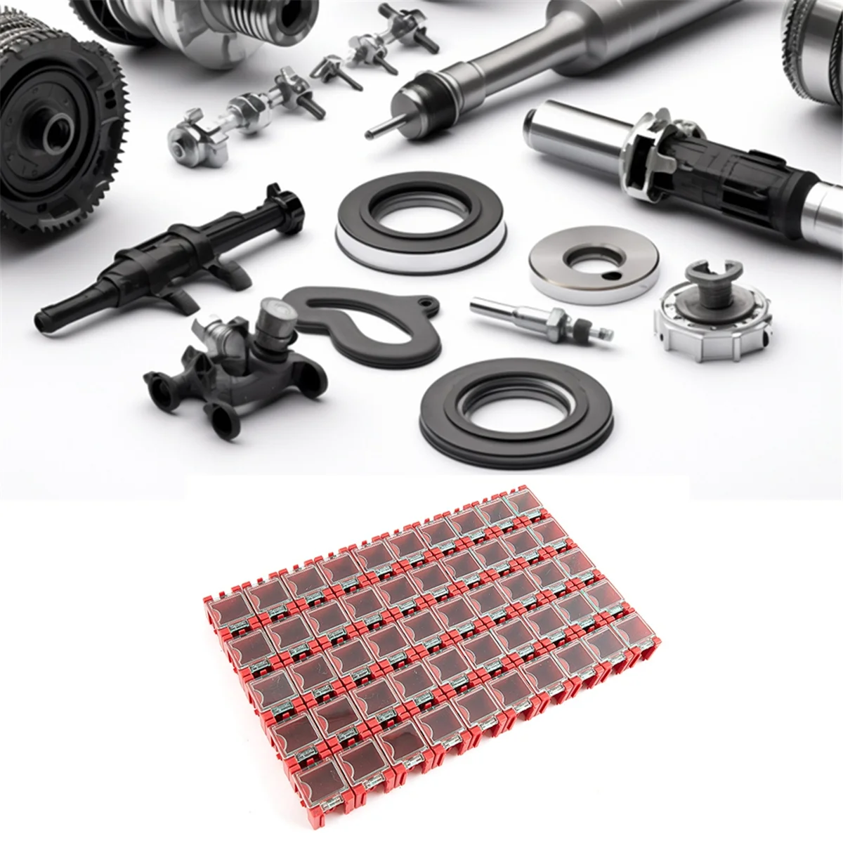 A002 SMD SMT Electronic Component Container Mini Storage Boxes Kit Red