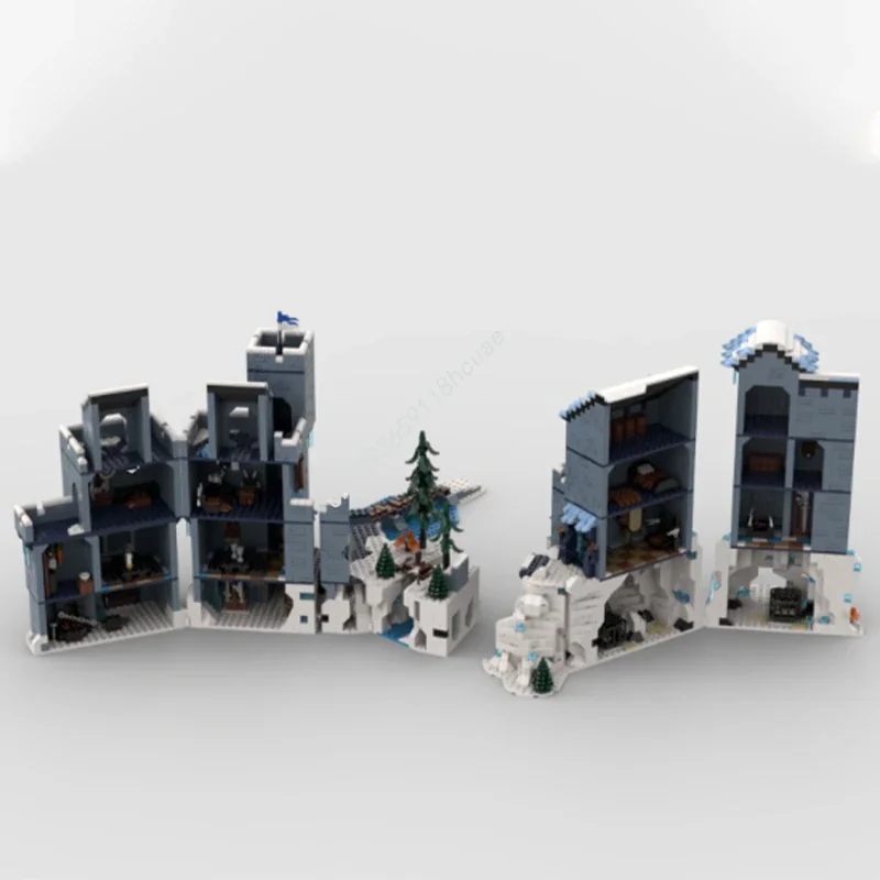 

3866pcs MOC Snow Guard's Fortress Castle Building Blocks Christmas Fun and Educational DIY Perfect for Young Learners Gift