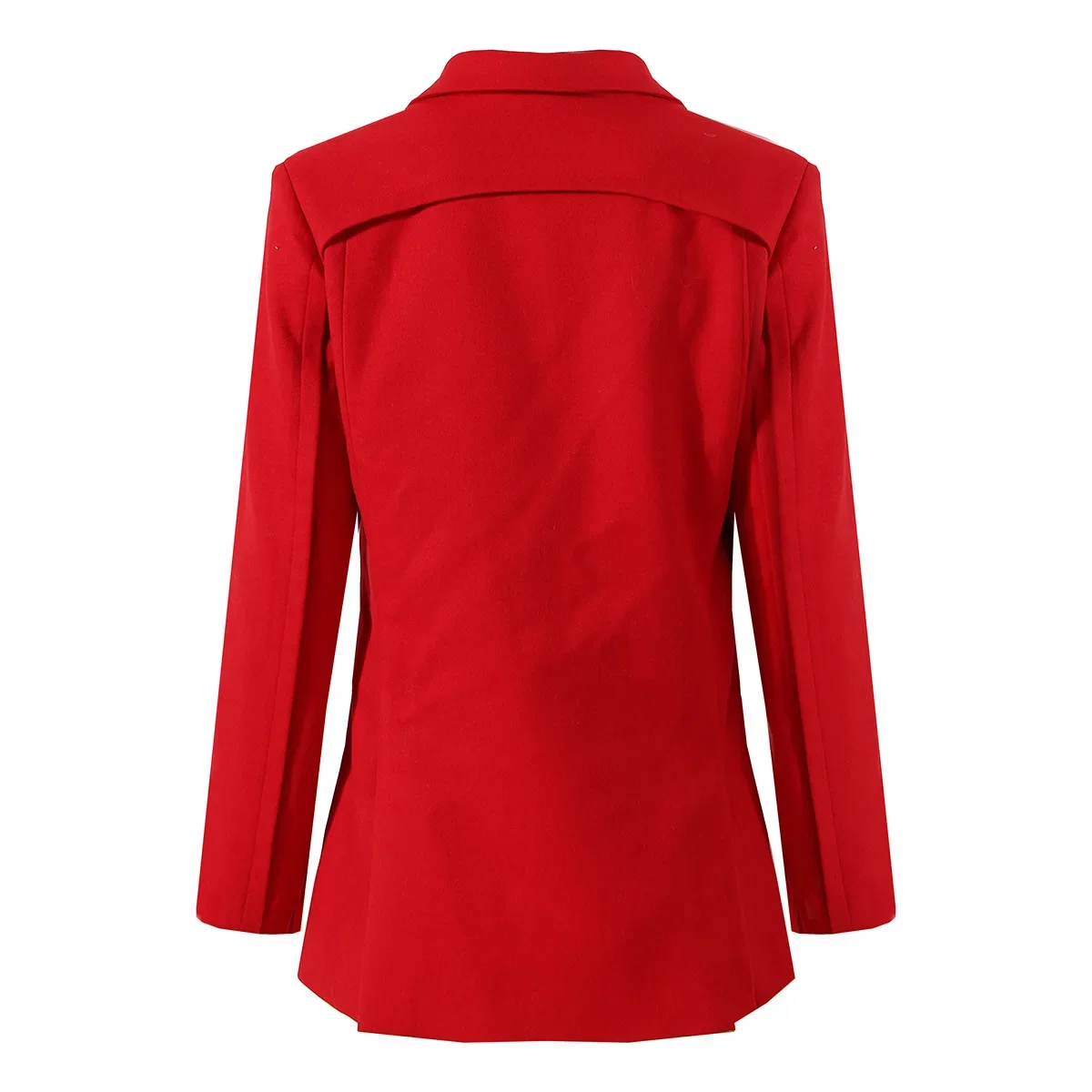 Ladies Women Suit Blazer Jacket With Belt Sexy Hollow Female Business Work Wear Long Sleeve 1 Piece Coat