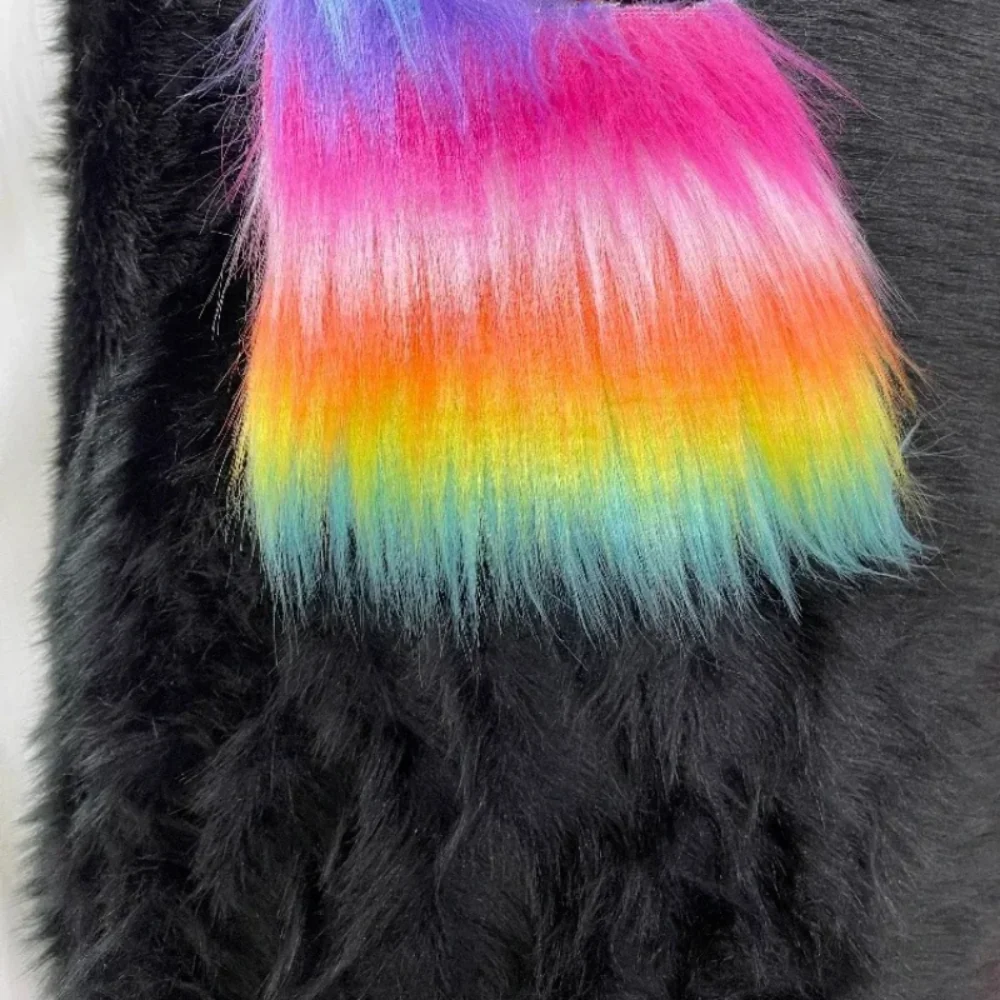 

10cm Plush Fabric for Toy Costumes Handmade DIY Gradient Color Long Faux Fur Diy Sew Wholesale Cloth Sewing