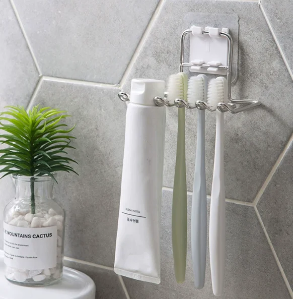 Porte-brosse à dents avec couvercle, supports de rangement anti-poussière et sans poinçon, fournitures de rangement murales pour salle de bain à domicile, 2026