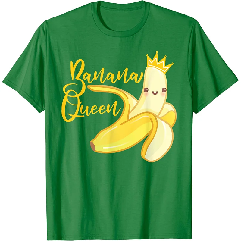 Banana Queen Graphic T Shirt for Men Clothing Casual Summer T-shirt Fashion Streetwear Tops Women Tee Shirts Kids Short Sleeve