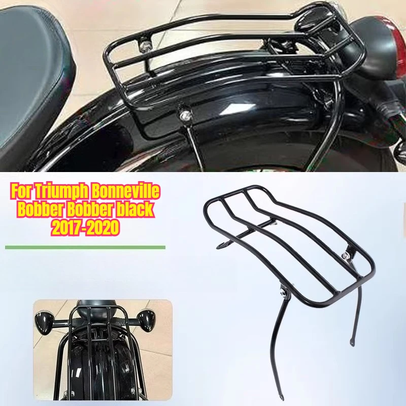 

1 x Steel Motorcycle Rear Luggage Shelf Holder Carrier Support Bracket Rack For Triumph Bonneville Bobber Bobber black 2017-2020