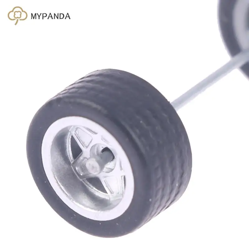 1/64 Wheels Model Car Wheels For Hotwheels With Rubber Tire Model Model Car Modified Parts Toys Power RefitCar Model Parts Set