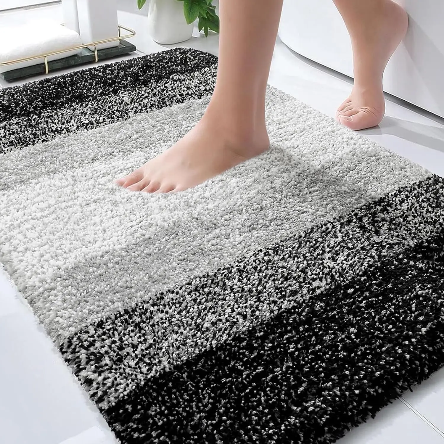 

Bathroom Rugs Mat 36x24, Extra Soft Absorbent Microfiber Bath Rugs, Rubber Backing, Quick Dry, Machine Washable Bath Ma