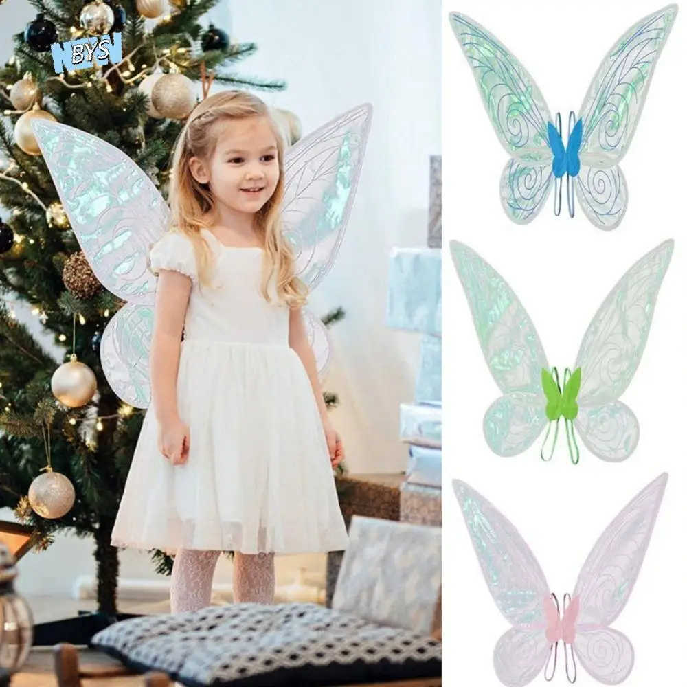 

Cosplay Props Girl Butterfly Wings Organza Multicolor Elf Angel Wing Sparkle Role Play Dress-Up Wings Costume Stage Performance