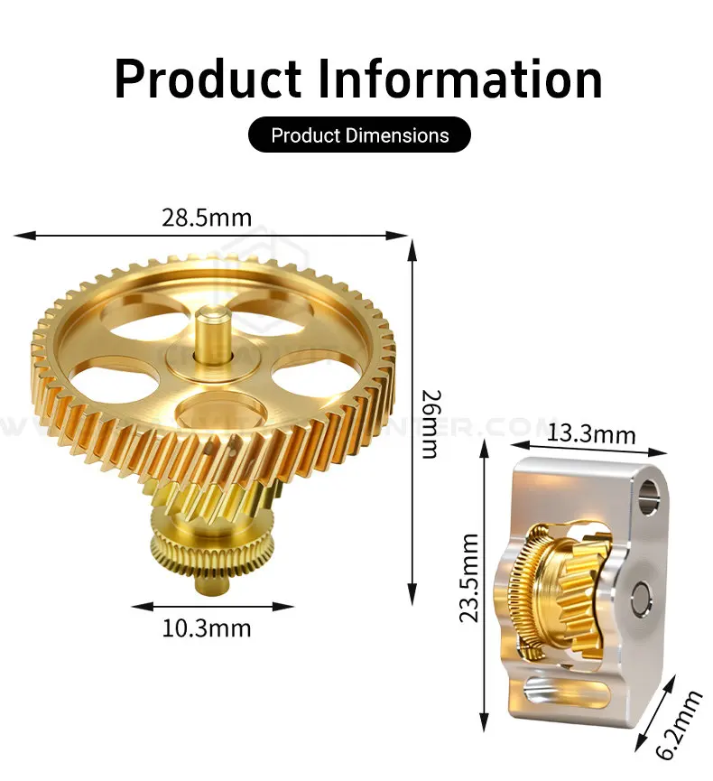 Verbessertes P2S Extruder-Getriebeset aus Gehärtetem Stahl für Bamb Lab P2S Ersatz-Extruderteile P2S 3D-Druckkopf-Zubehör – Detail 9