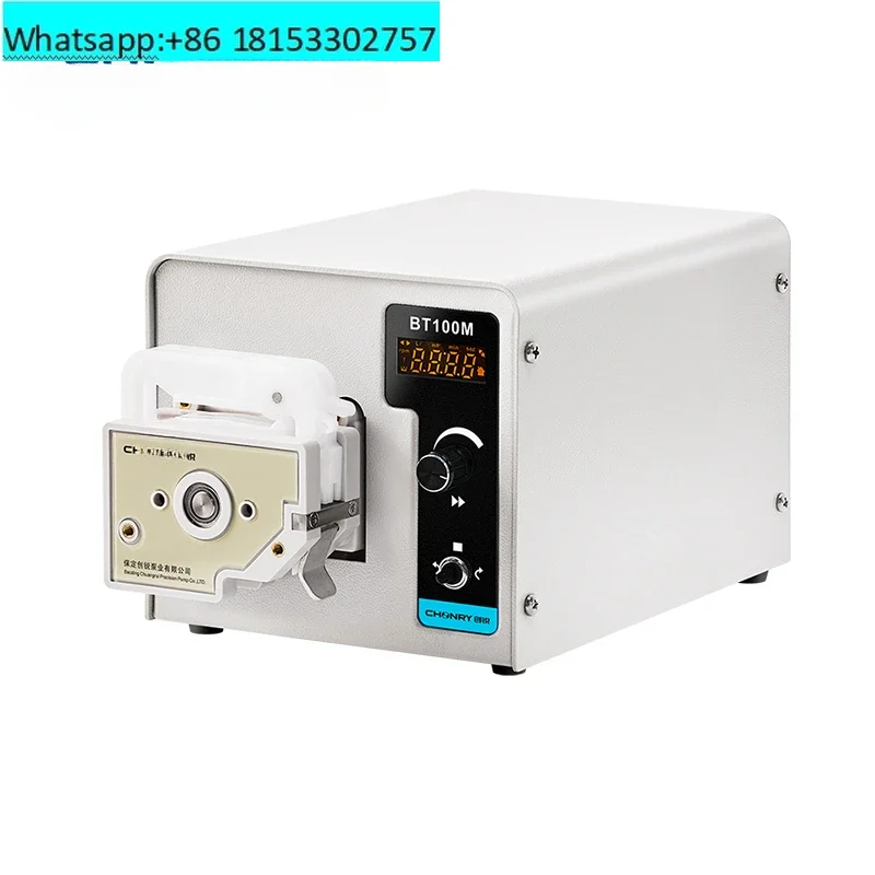 CHONRY Digital Peristaltic Pump 110V/220V Max Flow Rate 380ml/Min Liquid Precision Pump Dosing Pump for Laboratory BT100M