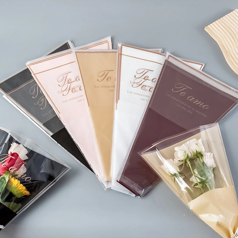 

Valentine's Day Large Bouquet Packaging Phnom Penh Opp Transparent Plastic Multiple Roses Flower Shop Waterproof Wrapping Bags