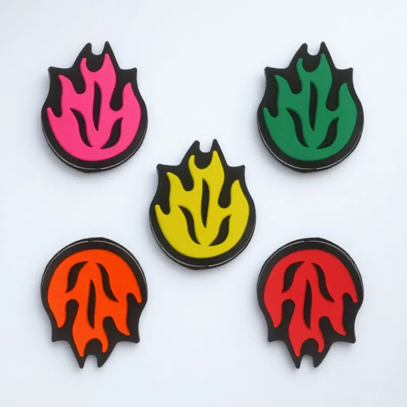 

5 шт. силиконовых виброгасителей для теннисных ракеток с дизайном в виде пламени, снижающие вибрацию, удобные аксессуары для теннисных ракеток