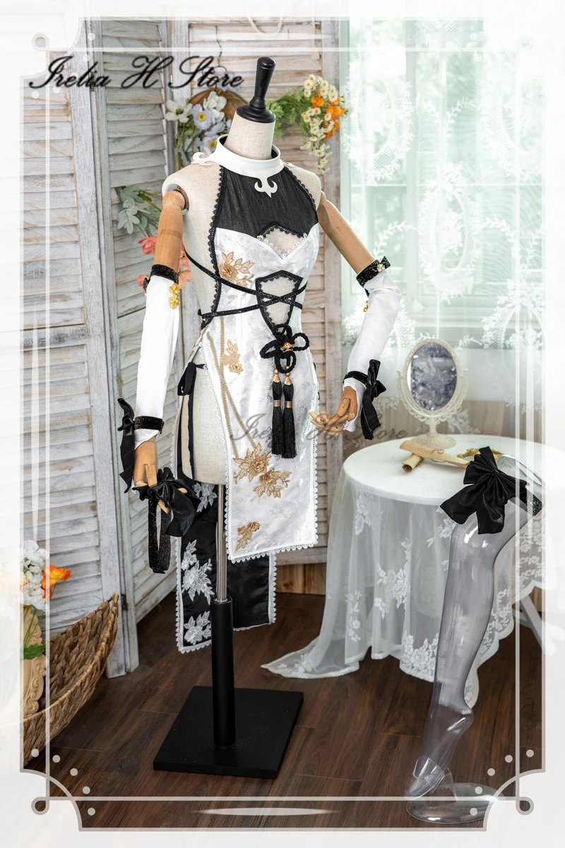 Irelia H Store Custom size albedo da OVERLORD cospays albedo Cheongsam Costume Cosplay Anime vestito Sexy femminile