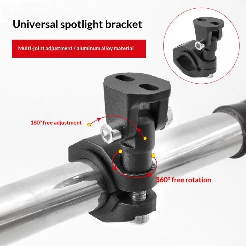 1Pcs Aluminum Alloy Clamp Bracket 360 Degree Adjust Easy Install For Bike Flashlight