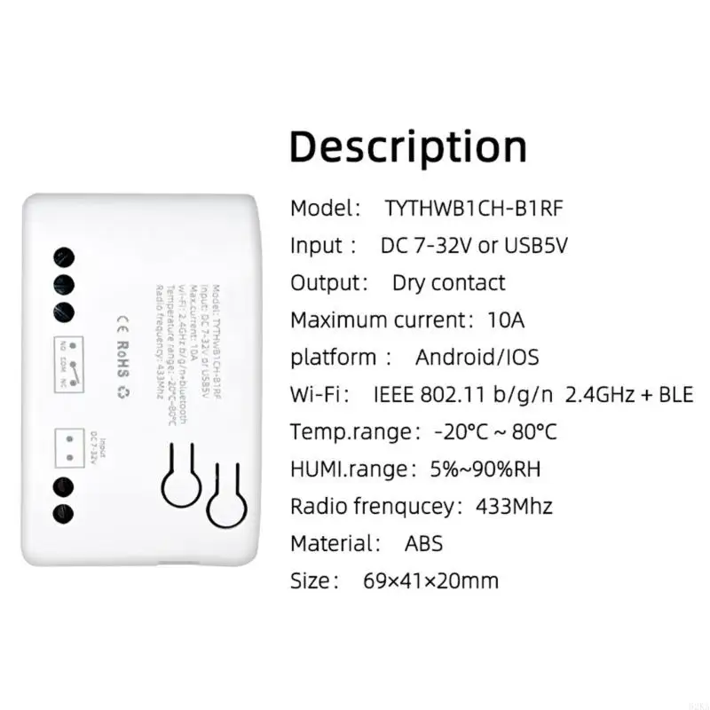 Bộ điều khiển nhiệt độ nhà thông minh 62KA 1 kênh với cảm biến chống thấm cách đơn/nút 4 khóa từ xa