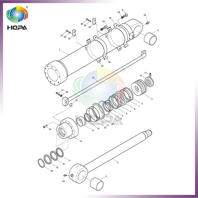 2440-9237KT 24409237KT 401107-00293A BUCKET CYLINDER SEAL KIT FOR KOMATSU DOOSAN DAEWOO EXCAVATOR SOLAR 200W-V SOLAR 220LC-V