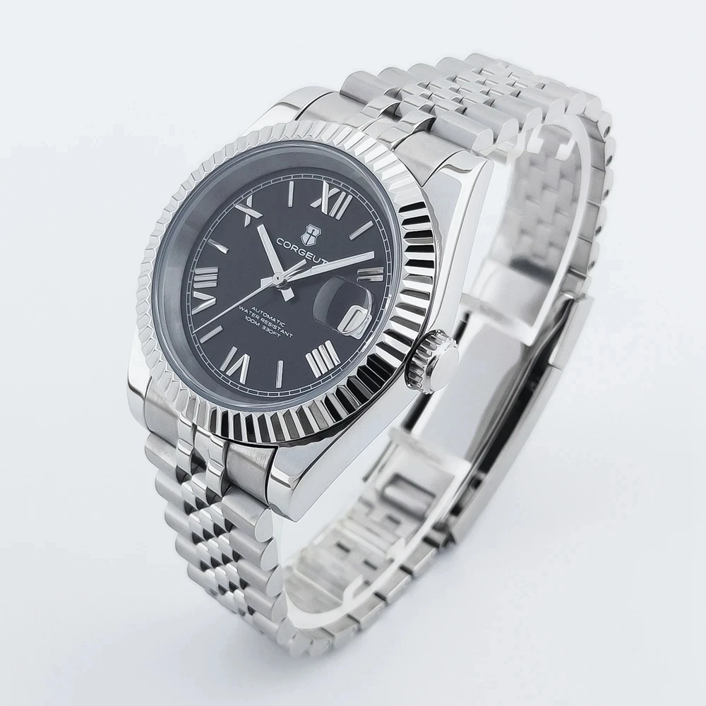 36mm/39mm Luxury NH35Movement Mechanical Wristwatches Roman Numbers Corget Men Watch Sapphire Crystal 10bars gold Reloj Hombre